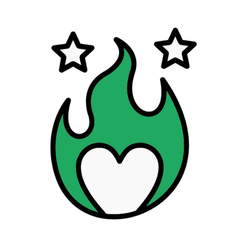 Piktogramm einer Hand mit Sternen