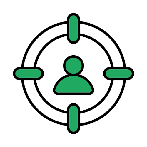 Piktogramm dreier Personen in einem Kreis