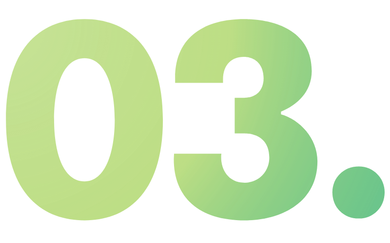 Zahl 1 in grünem Farbverlauf