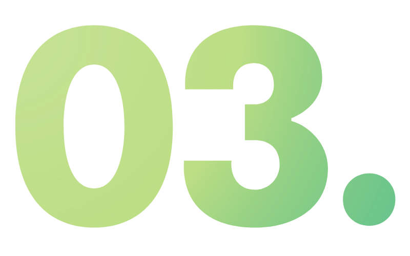 Zahl 1 in grünem Farbverlauf